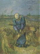 Peasant Woman Binding Sheaves (nn04), Vincent Van Gogh